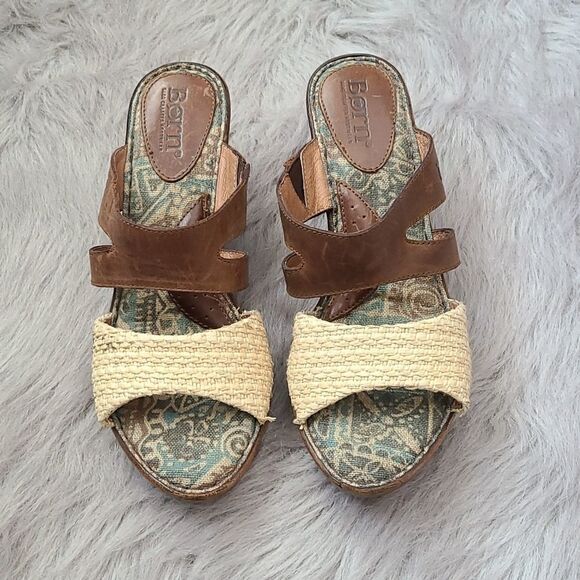 Born womens brown wedges size 9‎ - Picture 1 of 6